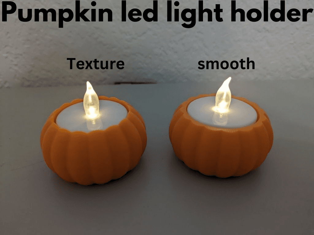 Pumpkin led candle holder