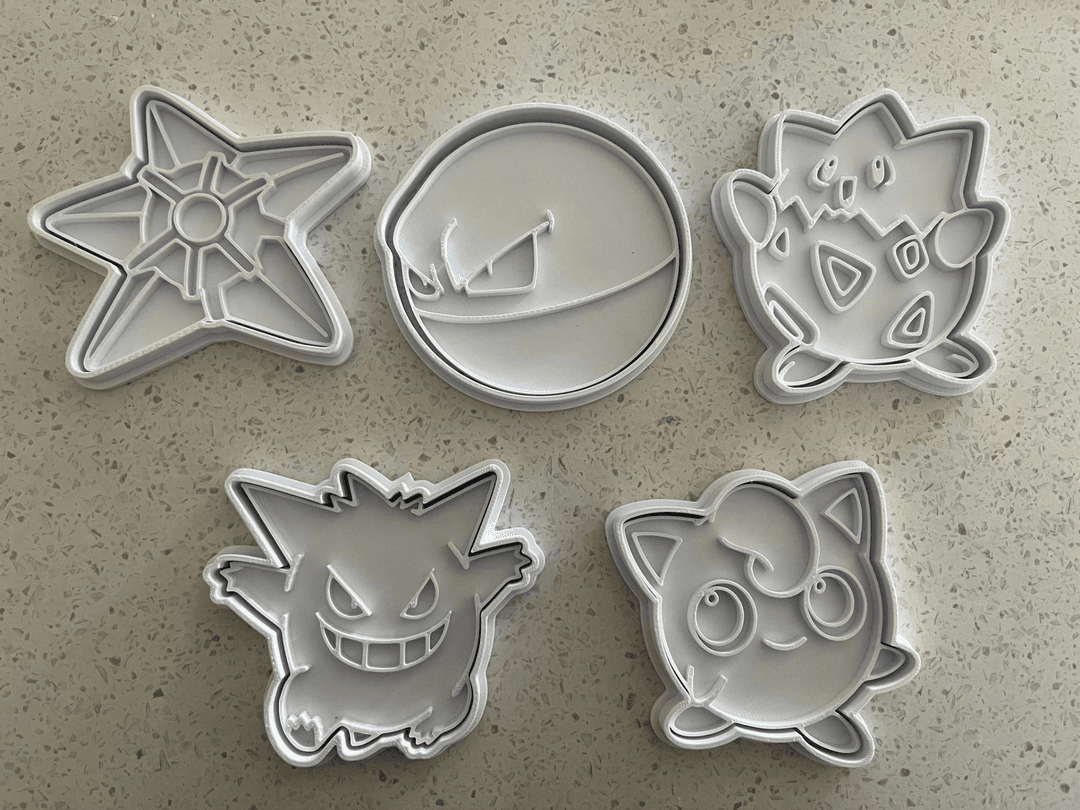 Pokemon Cookie Cutters (set of 5)